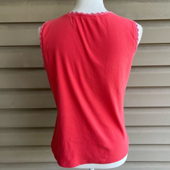 •Pappagallo• Sleeveless Knit Top with Button Detail - Size Large - Picture 5 of 7